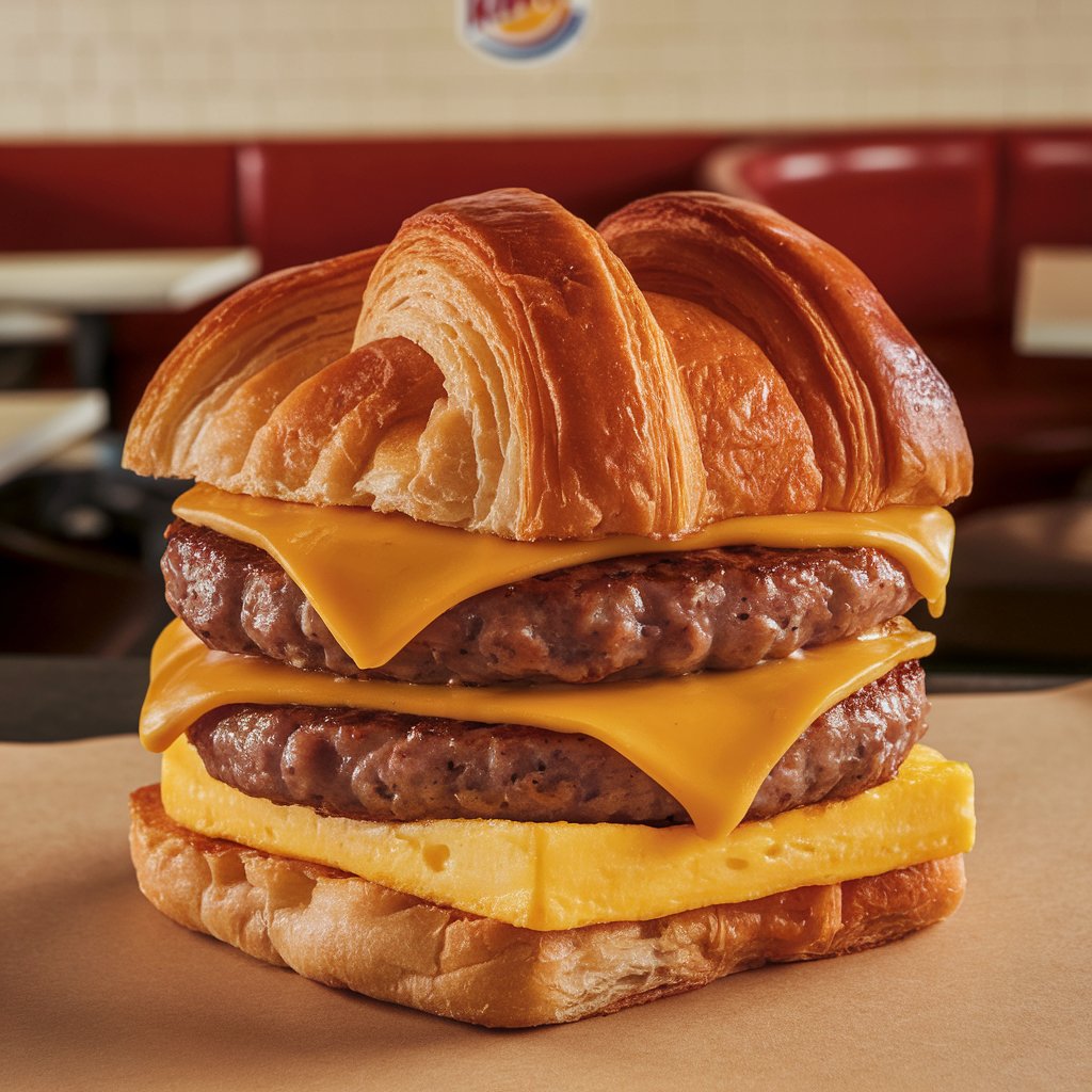 Double Sausage, Egg, & Cheese Croissan'wich